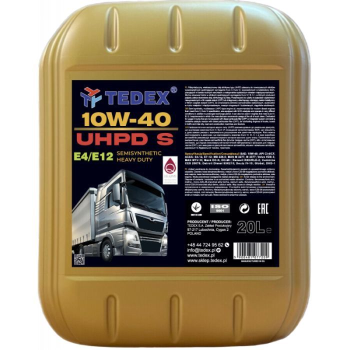 Моторное масло TEDEX UHPD (S6) (SLDF-3) Motor Oil SAE10W-40  - 20л (1768)