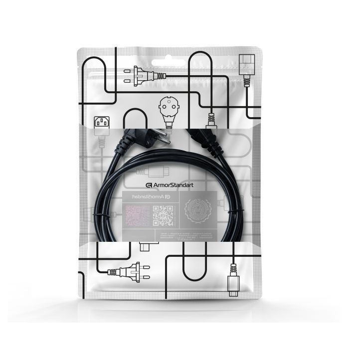Кабель питания C13 1.8m black Armorstandart (ARM73121) изображение 3