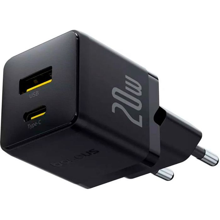 Зарядное устройство Baseus Palm Fast Charger C+U 20W black (P10111608113-00) изображение 2