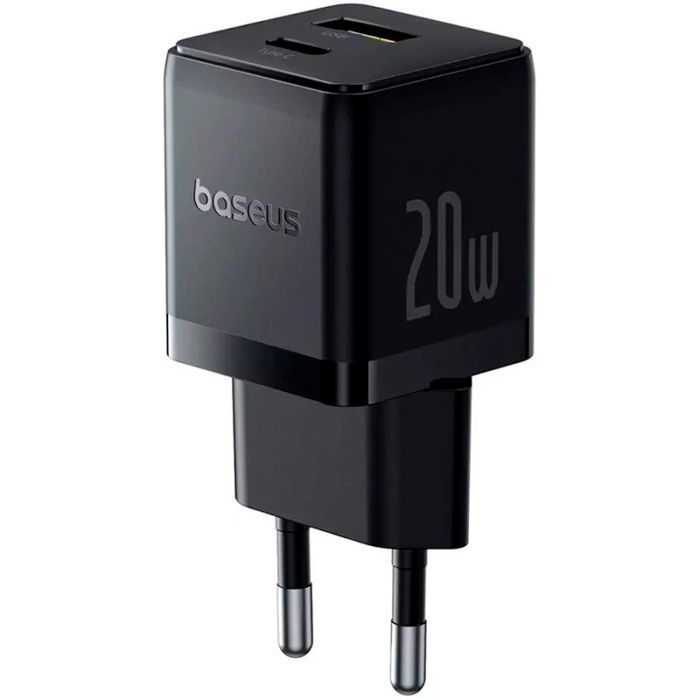 Зарядное устройство Baseus Palm Fast Charger C+U 20W black (P10111608113-00) изображение 3