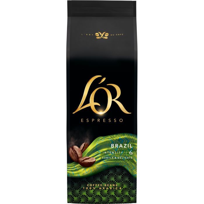 Кофе L'OR Espresso Brazil 100% Арабика в зернах 500 г (8711000464649)
