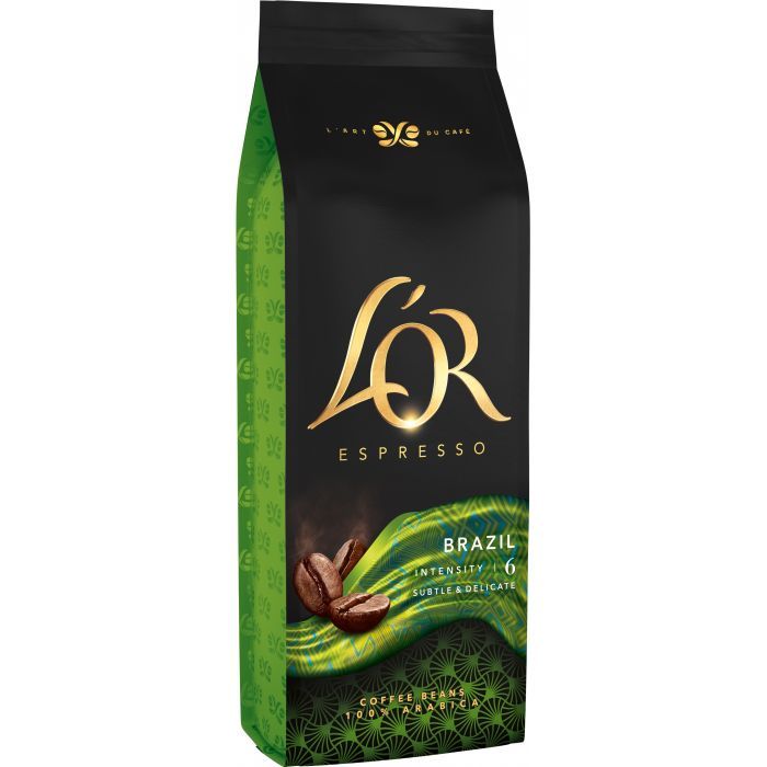 Кофе L'OR Espresso Brazil 100% Арабика в зернах 500 г (8711000464649) изображение 2
