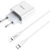 Зарядний пристрій HOCO C76A Plus Speed Source USB-C PD20W + cable USB-C to Lightning White (6931474746924) зображення 2