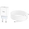 Зарядний пристрій HOCO C76A Plus Speed Source USB-C PD20W + cable USB-C to Lightning White (6931474746924) зображення 4
