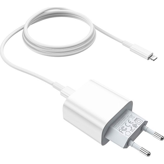 Зарядний пристрій HOCO C76A Plus Speed Source USB-C PD20W + cable USB-C to Lightning White (6931474746924) зображення 5