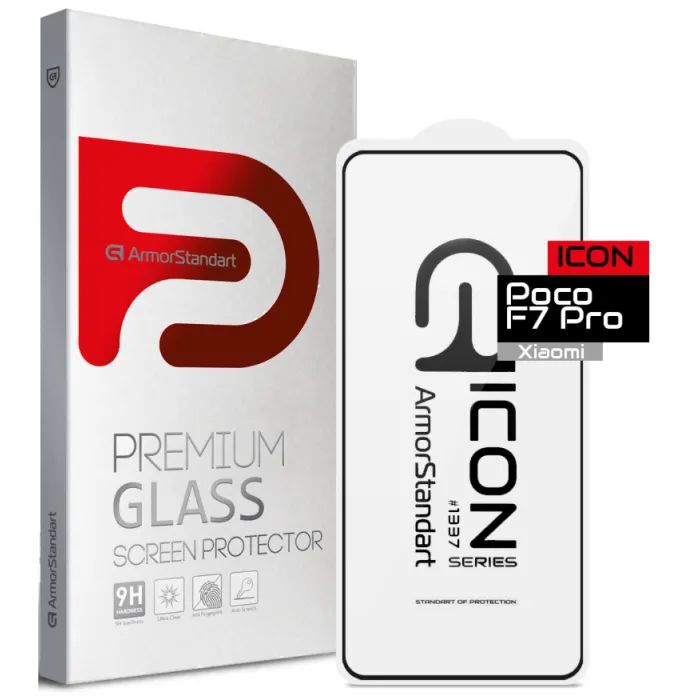 Скло захисне Armorstandart Icon Xiaomi Poco F7 Pro Black (ARM80410)