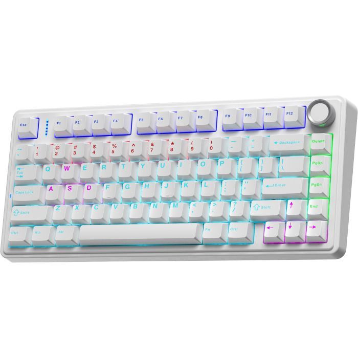 Клавіатура Aula F75 KRGD Red USB UA White (6948391203225) зображення 3