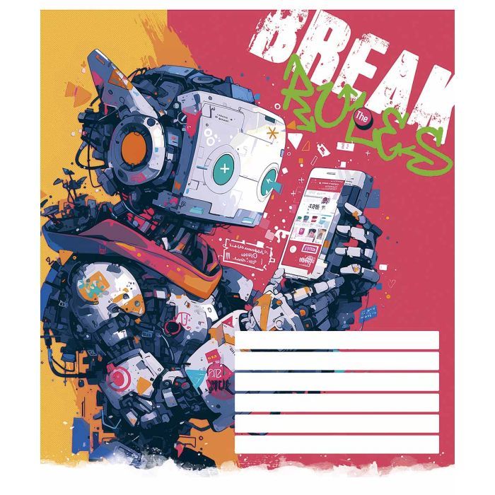 Зошит Школярик Break the rules 12 аркушів клітинка (012-3492K) зображення 5