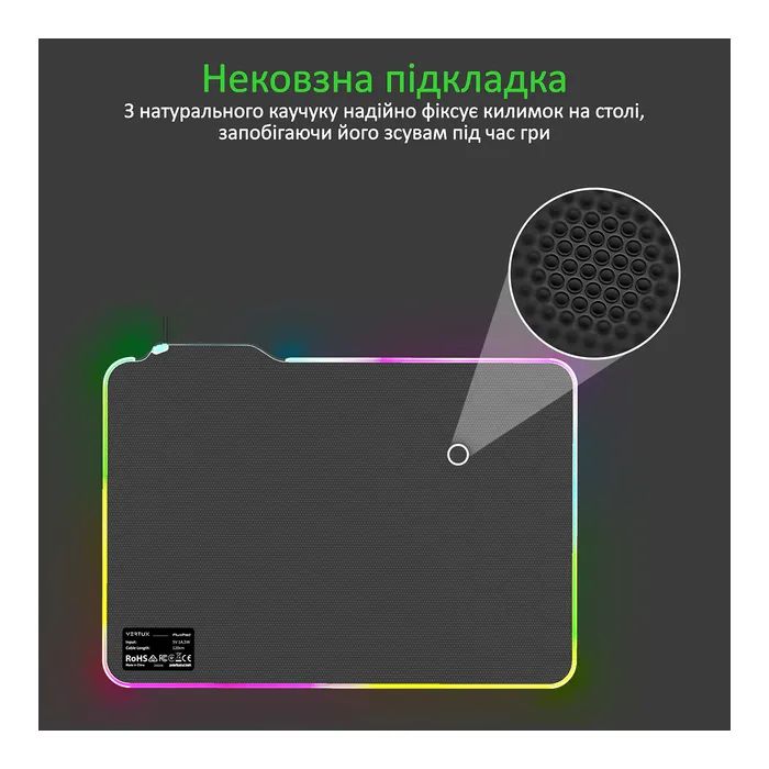 Коврик для мышки Vertux FluxPad Speed Black (fluxpad.black) изображение 4