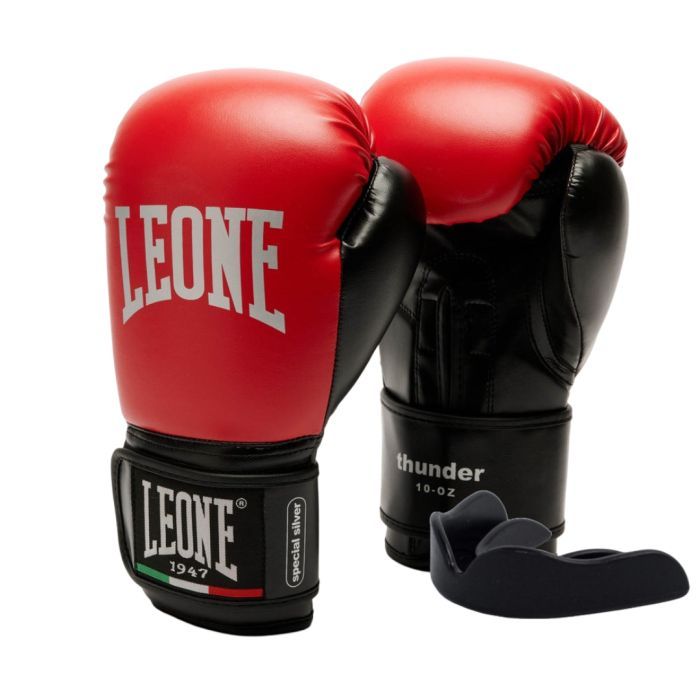 Боксерские перчатки Leone GN383 Thunder Red 10 унцій (GN383_Red_10oz)