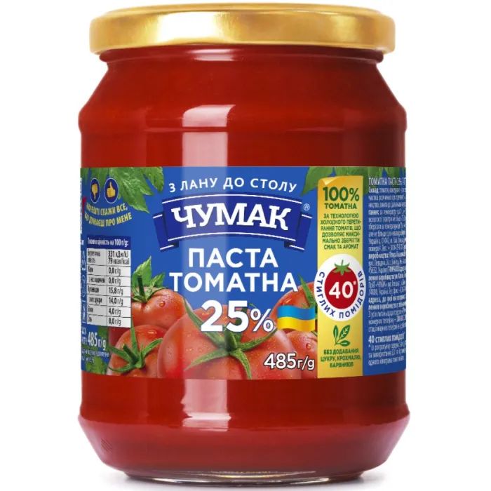 Соус Чумак Томатная паста 25% 485 г с/б (4823096008189)