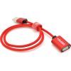 Дата кабель USB 2.0 AM/AF 0.5m red VEGGIEG (YT-AM/AF-UF2-0.5)