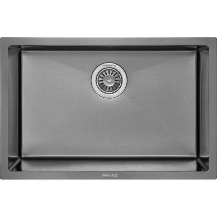 Мийка кухонна GRANADO Under top L STEEL S201 black (GS09201B)