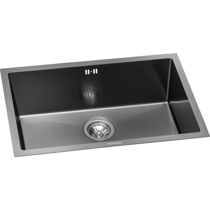 Мийка кухонна GRANADO Under top L STEEL S201 black (GS09201B) зображення 2