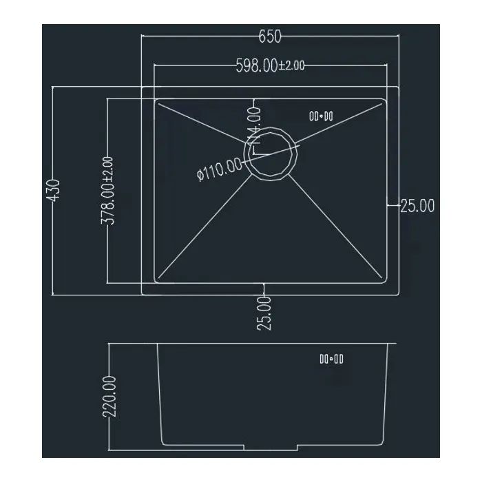 Мийка кухонна GRANADO Under top L STEEL S201 black (GS09201B) зображення 7