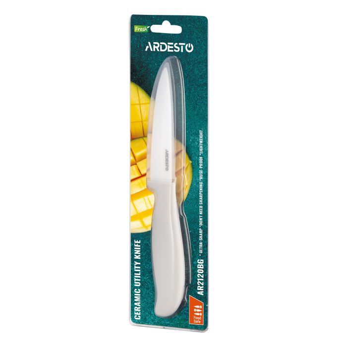 Кухонний ніж Ardesto Fresh 10см, кераміка, пластик, синій (AR2120DB) зображення 3