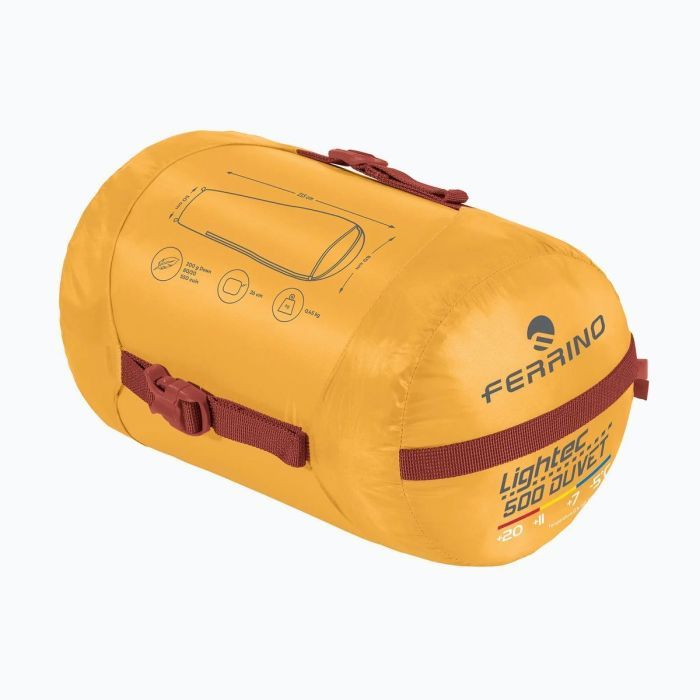 Спальный мешок Ferrino Lightec 500 Duvet RSD Down +7°C Yellow (86699NGG) (931759) изображение 3