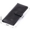 Гаманець Grande Pelle Anet на кнопці Чорний (11324) зображення 3