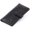 Гаманець Grande Pelle Anet на кнопці Чорний (11324)