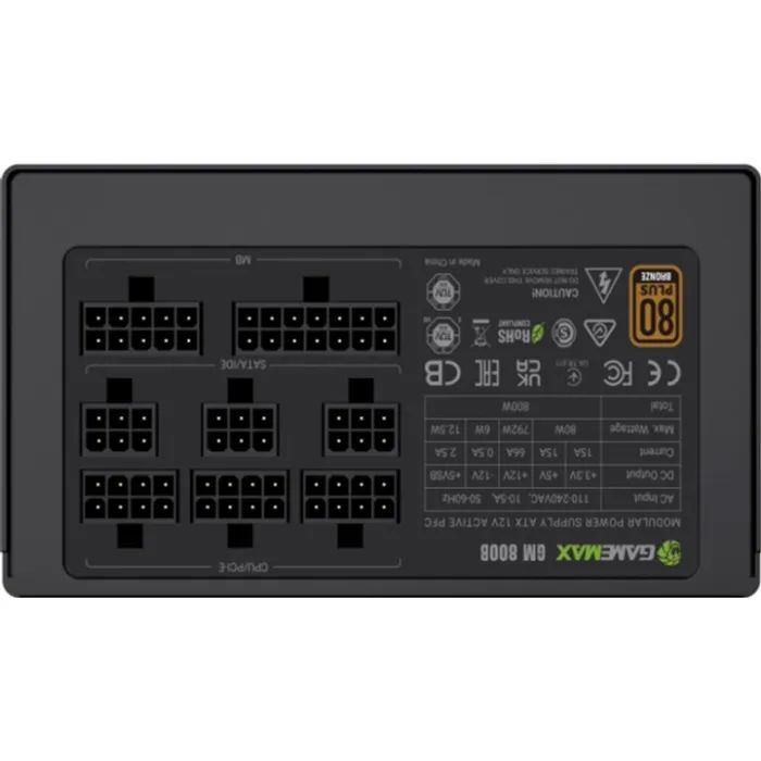 Блок живлення Gamemax 800W (GM 800B Fully-modular New) зображення 7