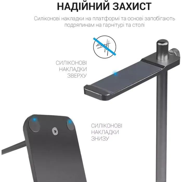 Підставка для гарнітури OfficePro Aluminum Alloys Grey (LS350G) зображення 8