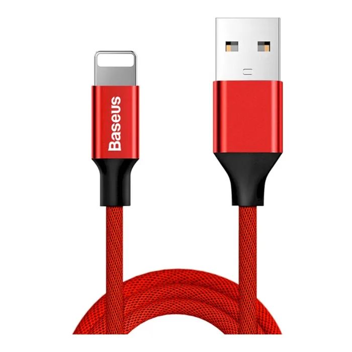 Дата кабель USB 2.0 AM to Lightning 1.8m red Baseus (CALYW-A09)