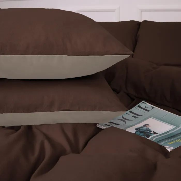 Постельное белье MirSon 004-003 Cappuchino/Brown Фланель 2x143x210 Семейный (2200009658013) изображение 6