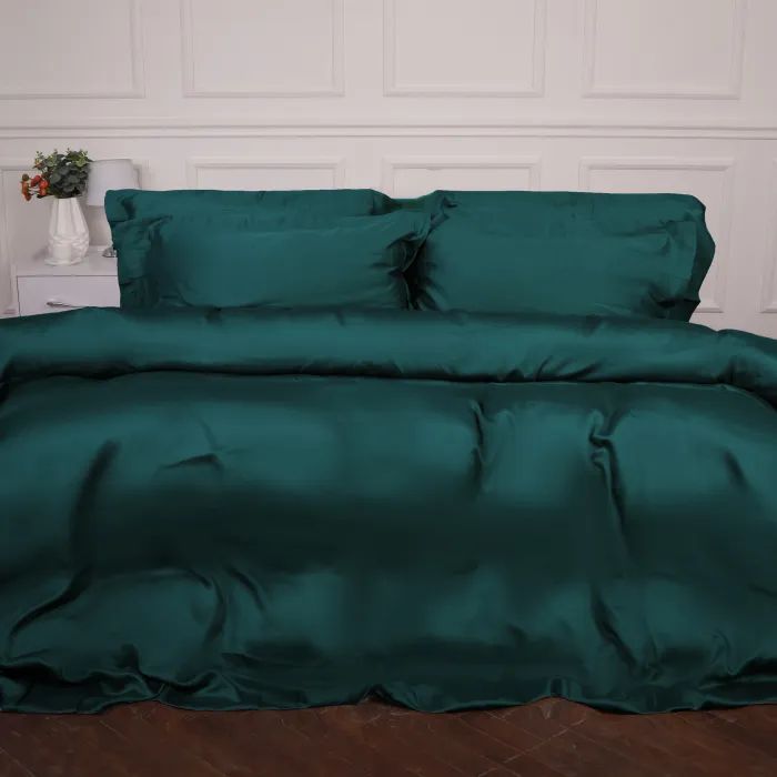 Постельное белье MirSon Tencel №07 Emerald 175х210 двуспальный (2200009370984)