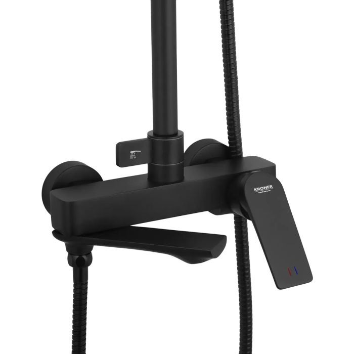 Душовий гарнітур Kroner Graz-SCH063 + змішувач Edelstahl Kubus-SCH010 (CVS30220) зображення 3