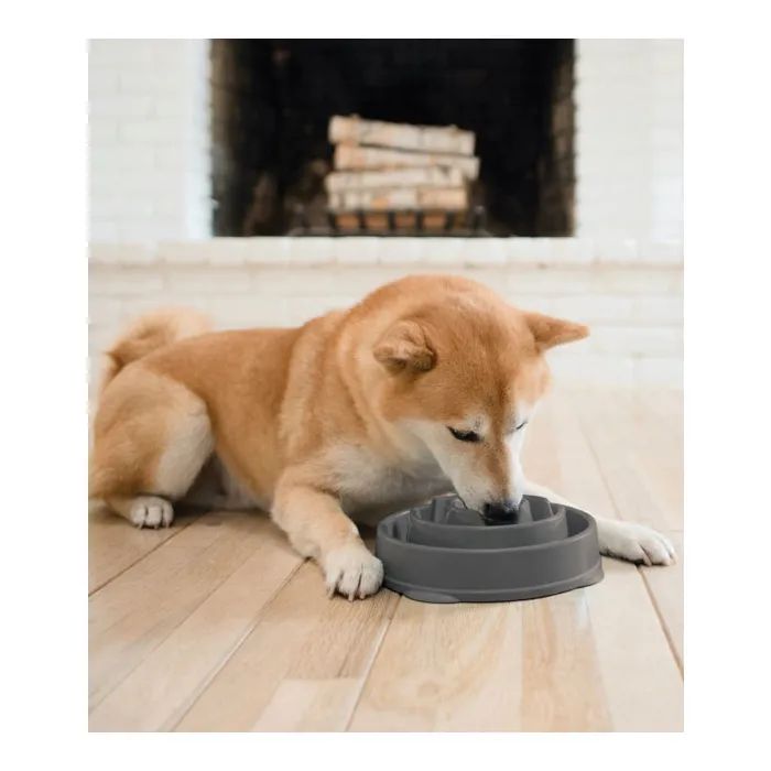 Посуд для собак Outward Hound Миска-лабіринт Fun Feeder Дроп середня сіра (0700603698917) зображення 3