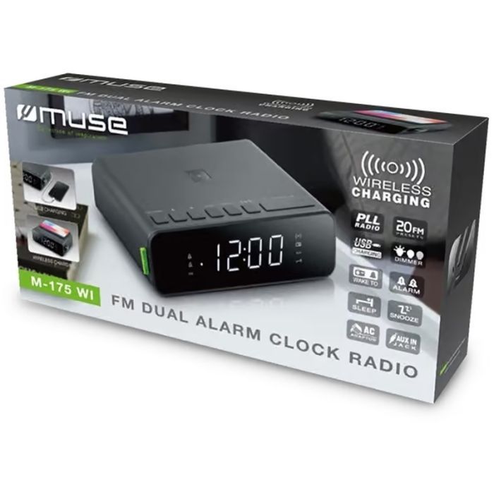 Настільний годинник Muse Радіо-годинник з USB (M-175 WI) зображення 4