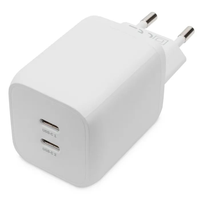 Зарядний пристрій Digitus 2xUSB-C PD65W GaN (DA-10063)