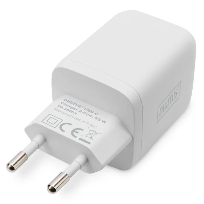 Зарядний пристрій Digitus 2xUSB-C PD65W GaN (DA-10063) зображення 3