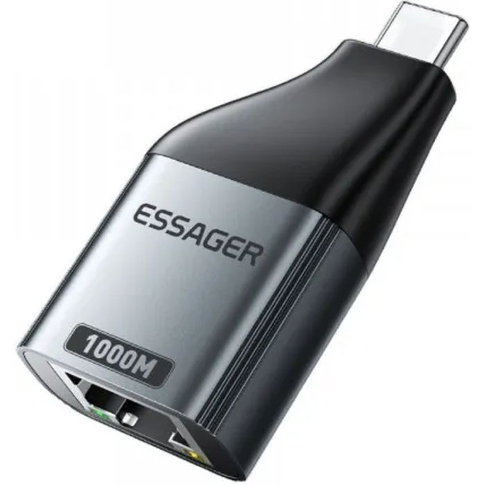Переходник USB-C to RJ45 1000Mbps Essager (EZJRJK-MJ0G-P) изображение 2