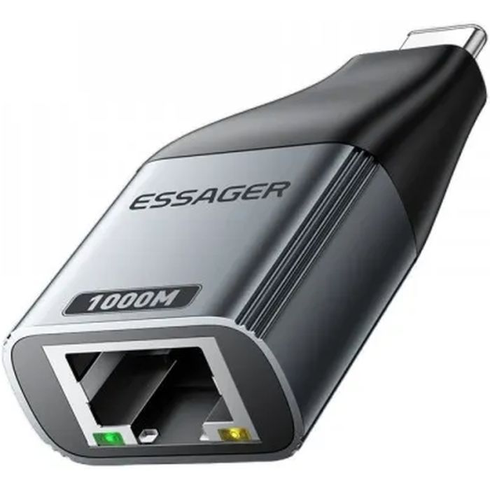 Переходник USB-C to RJ45 1000Mbps Essager (EZJRJK-MJ0G-P) изображение 3
