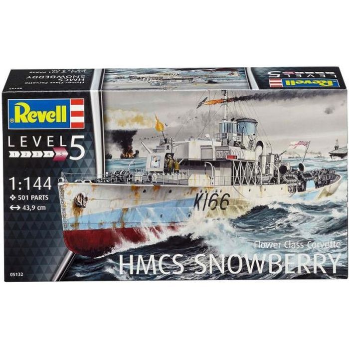 Сборная модель Revell Корвет класса Флауэр «HMCS Snowberry», уровень 5, 1:144 (RVL-05132) изображение 11