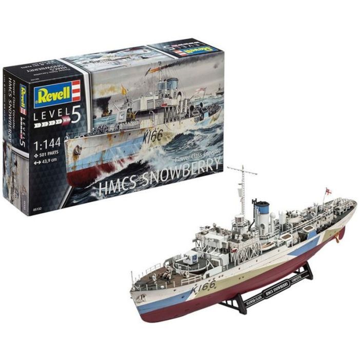 Сборная модель Revell Корвет класса Флауэр «HMCS Snowberry», уровень 5, 1:144 (RVL-05132)