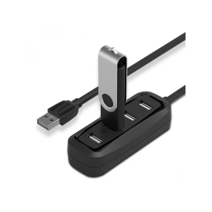 Концентратор Vention USB 2.0 to 4xUSB 2.0 0.15m black (VAS-J43-B015) изображение 3