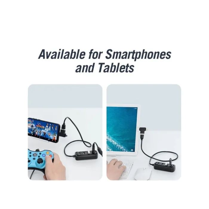 Концентратор Vention USB 2.0 to 4xUSB 2.0 0.15m black (VAS-J43-B015) изображение 4