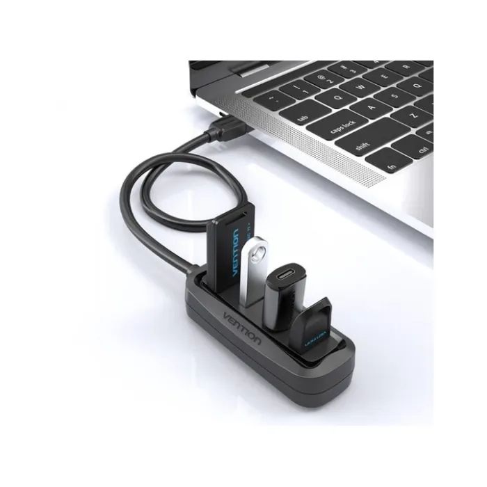Концентратор Vention USB 2.0 to 4xUSB 2.0 0.15m black (VAS-J43-B015) изображение 6