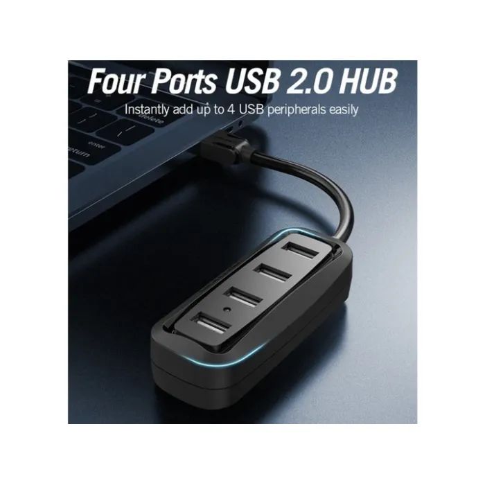 Концентратор Vention USB 2.0 to 4xUSB 2.0 0.15m black (VAS-J43-B015) изображение 8