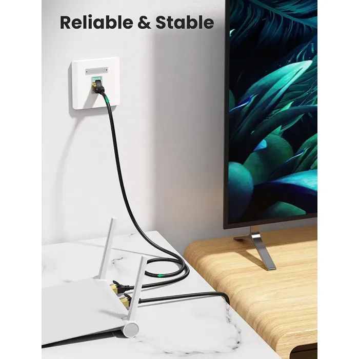 Патч-корд 0.5м, F/FTP cat 7 RJ-45 black Ugreen (U_11229) изображение 3