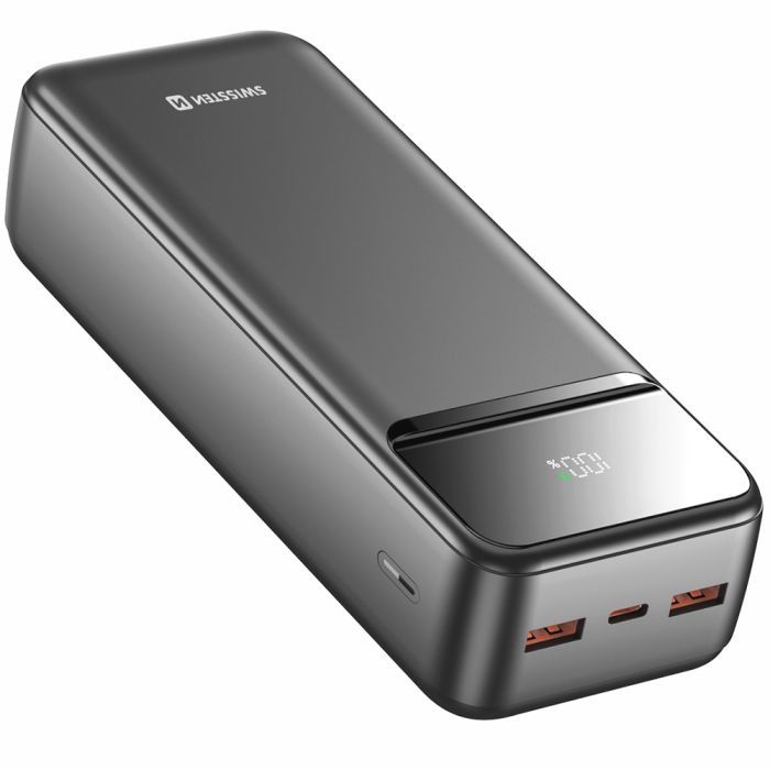 Батарея універсальна SWISSTEN 30000mAh POWER LINE II 22.5W PD QC Black (8595217490635)