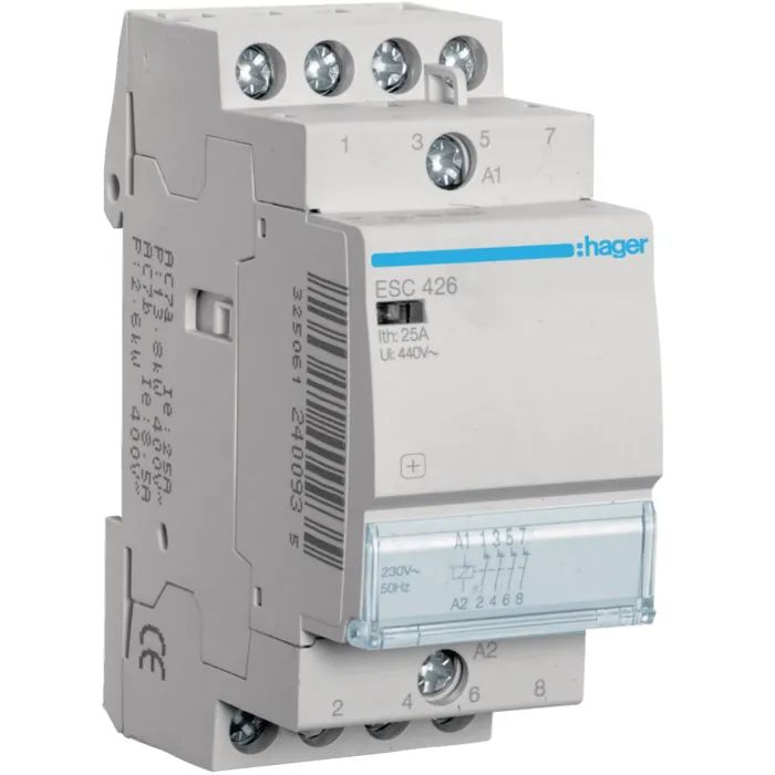 Автоматический выключатель Hager 25 A 230V 4NC 2P (B) (ESC426)