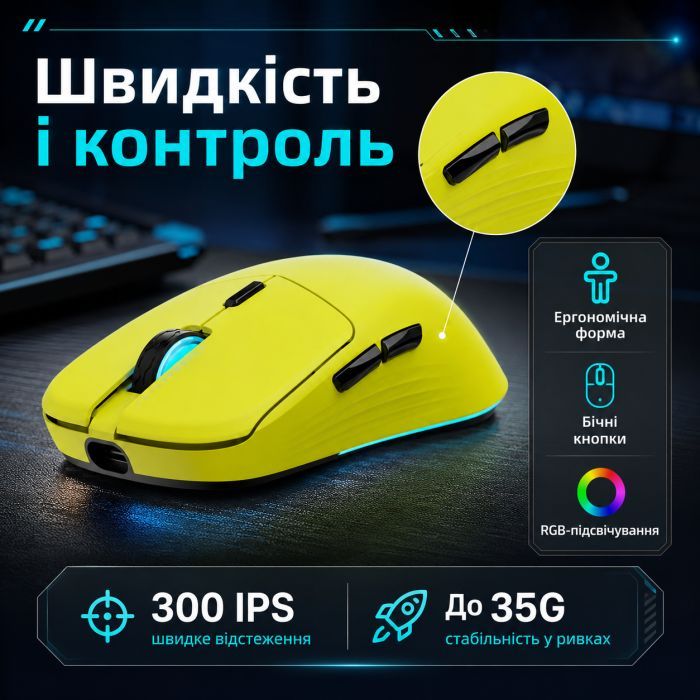 Мишка Thunderobot ML7 Tri-mode Grey (6932066316082) зображення 5
