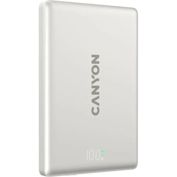 Батарея универсальная Canyon 5000mAh OnPower 500 PD20W Magnetic wireless MagSafe Grey (CNS-CPB500G) изображение 2