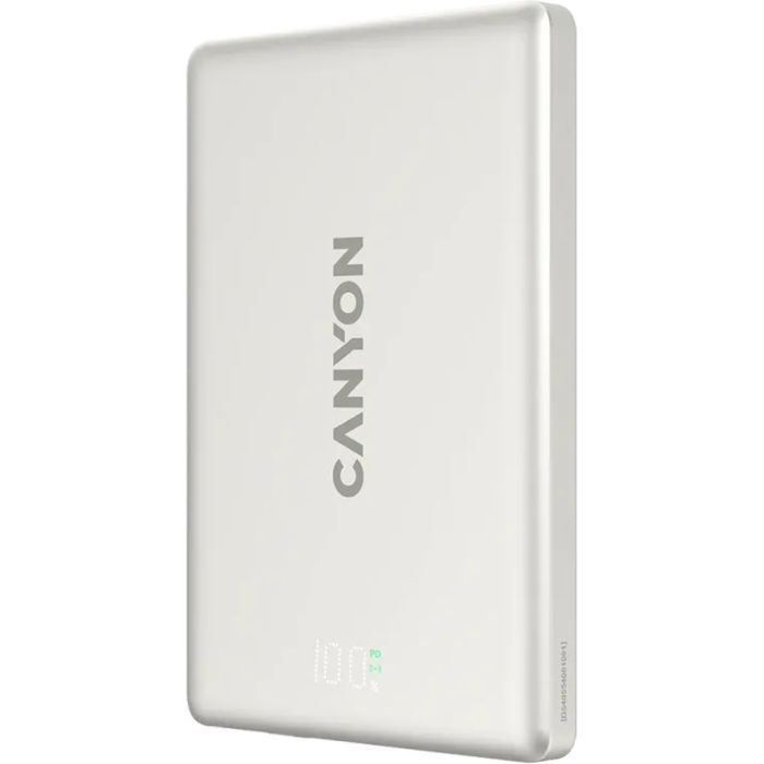 Батарея универсальная Canyon 5000mAh OnPower 500 PD20W Magnetic wireless MagSafe Grey (CNS-CPB500G) изображение 3