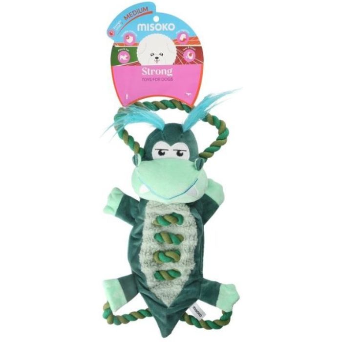 Игрушка для собак MISOKO&CO Крокодил с веревкой 48 см (HANYT133722)