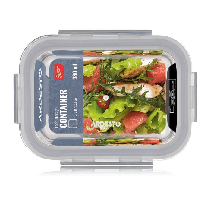 Пищевой контейнер Ardesto Gemini прямокутний, 1.06л, боросилікатне скло, прозорий (AR1210BRC) изображение 6