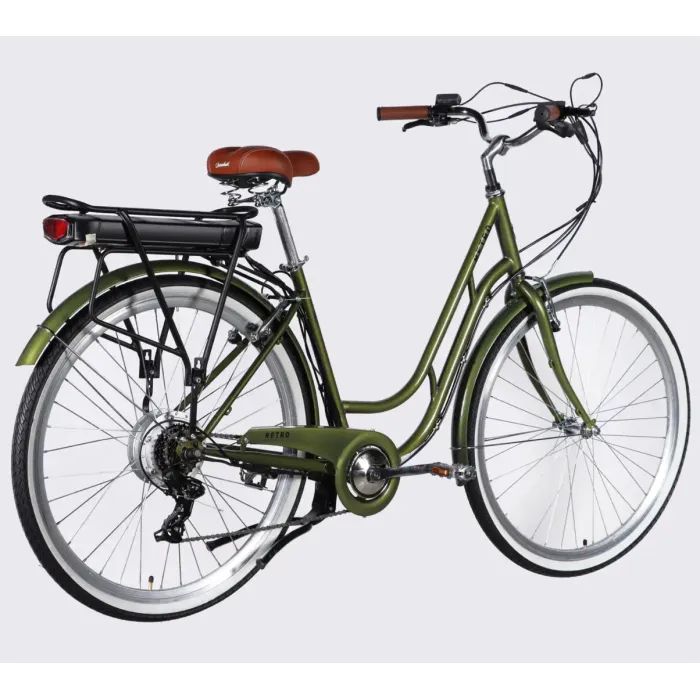 Електровелосипед Dorozhnik 28" eRETRO Vbr FR рама-19" 36B 13А*г 500Вт 2026 чорний (ELB-D-28-113) зображення 3